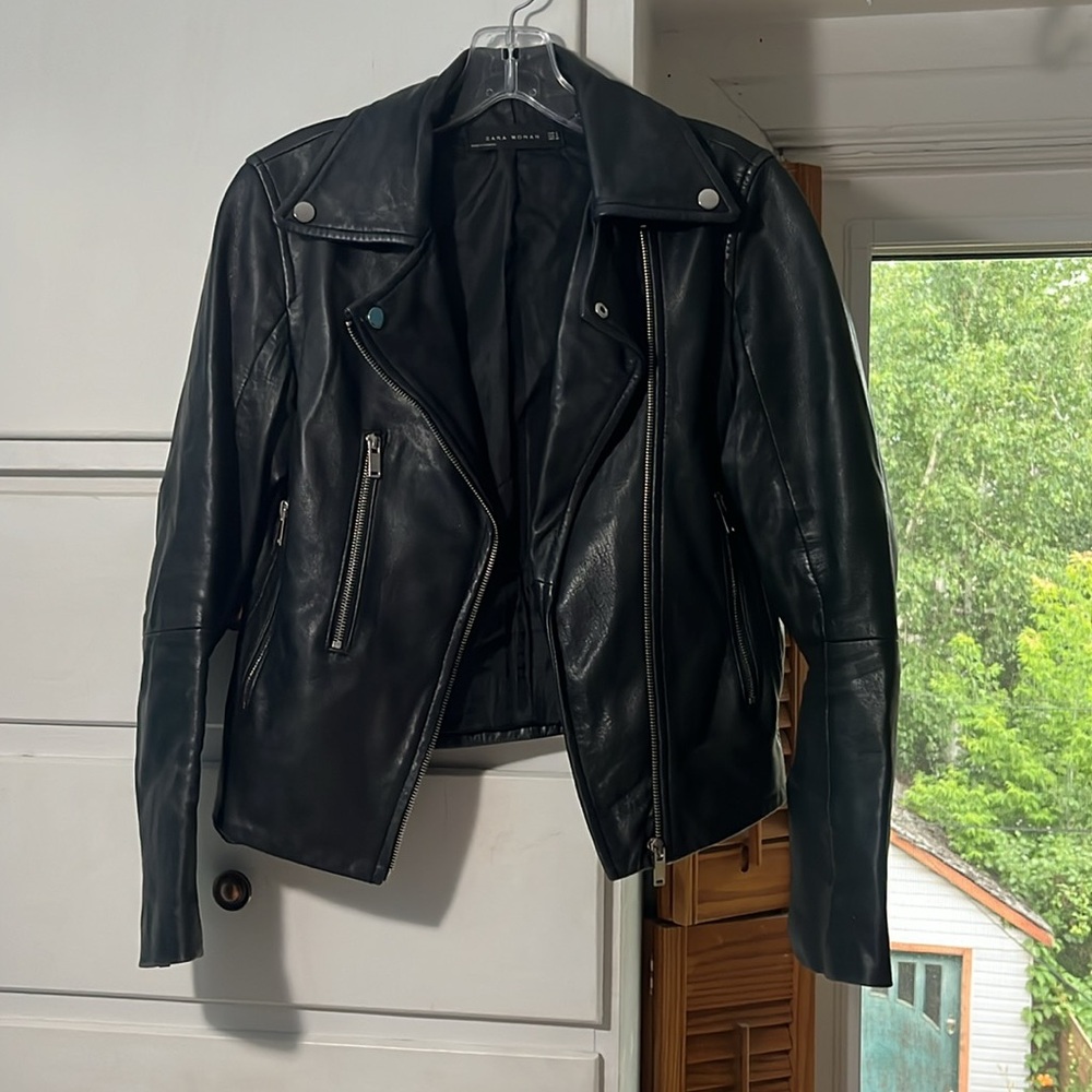 Genuine Leather Black Moto Jacket